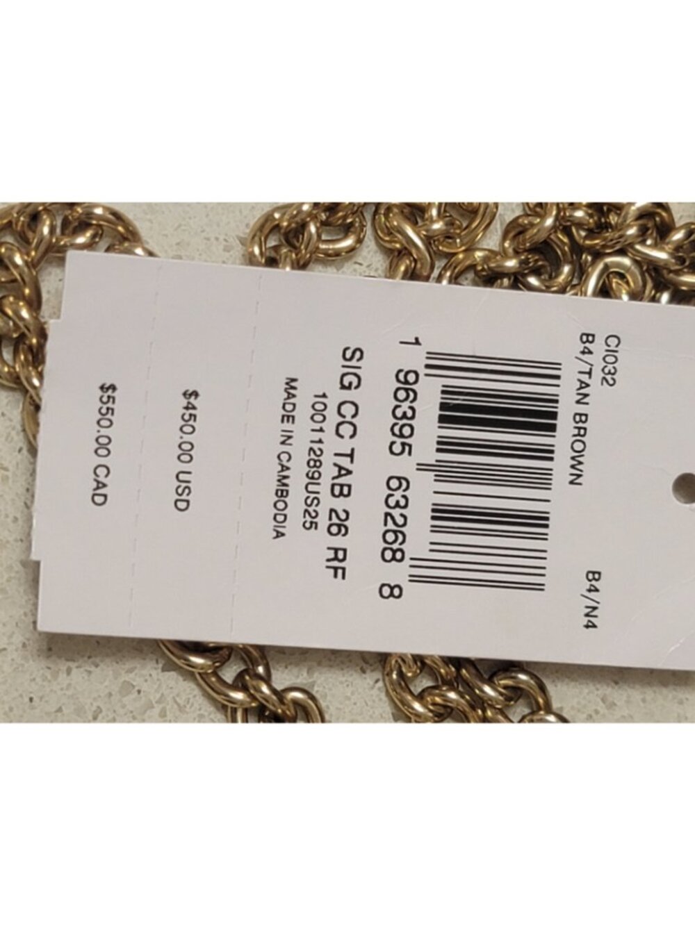 Coach Women's Brown Tabby Signature Chain-Linked Crossbody Bag NWT - Picture 9 of 10